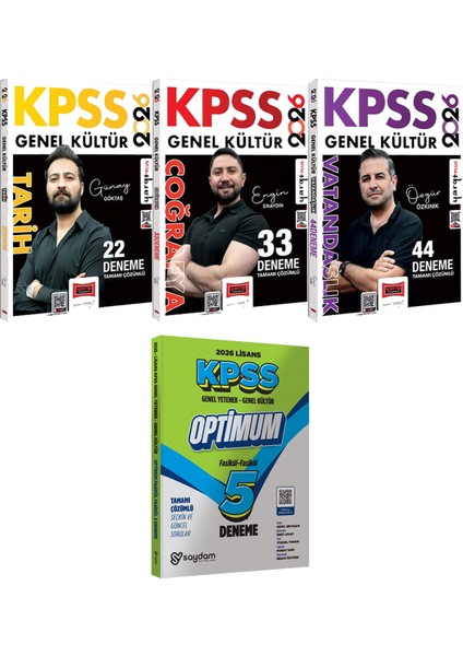 2026 Kpss Tarih Coğrafya Vatandaşlık Çözümlü 99 Deneme - Lisans Optimum 5 Deneme