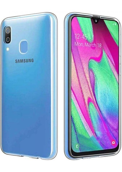 Samsung Galaxy A40 2.0 mm Korumalı Silikon Kılıf Şeffaf