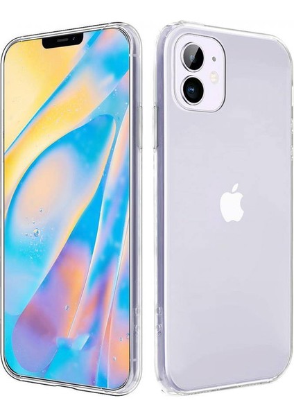 Apple iPhone 12 6.1'' 2.0 mm Korumalı Silikon Kılıf Şeffaf