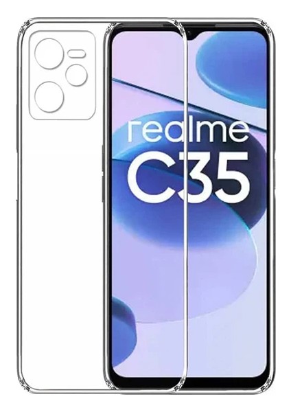 Oppo Realme C35 2.0 mm Korumalı Şeffaf Silikon Kılıf