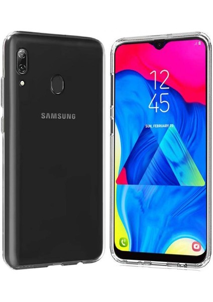 Samsung Galaxy M10 2.0 mm Korumalı Silikon Kılıf Şeffaf
