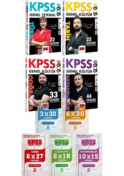 2026 Kpss Türkçe Tarih Coğrafya Vatandaşlık 121 Deneme - 5 Ders 31 Deneme
