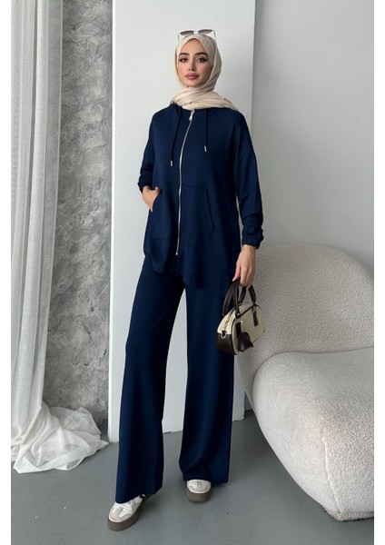 Kadın Modal Penye Oversize Kapüşonlu Tesettür Tunik Takım 1108 fiyatları