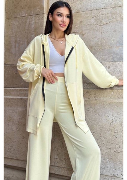 Kadın Modal Penye Oversize Kapüşonlu Tesettür Tunik Takım 1108 fiyatları