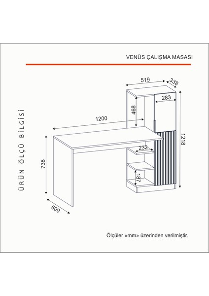 Venüs Çalışma Masası Tamamı Mdf fırsatları