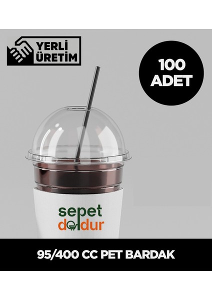 95/400 cc Pet Bardak - 100 Adet