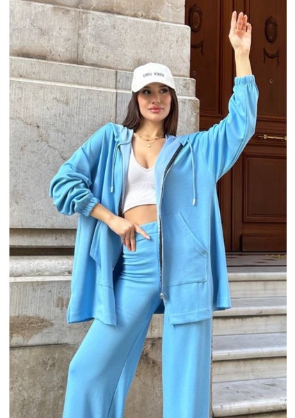 Kadın Modal Penye Oversize Kapüşonlu Tesettür Tunik Takım 1108 fiyatları