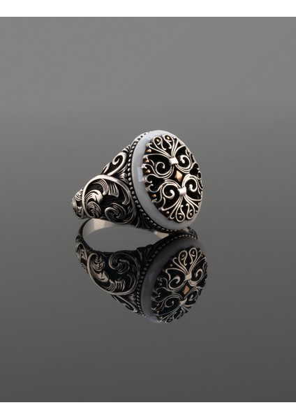 El Yapımı Osmanlı Tarzı 925 Ayar Saf Gümüş Erkek Yüzük, 9.52 gr fiyatları