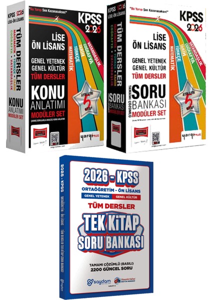 2026 Kpss Ortaöğretim Ön Lisans Modüler Konu Soru - Ortaöğretim Ön Lisans Tek Kitap Soru