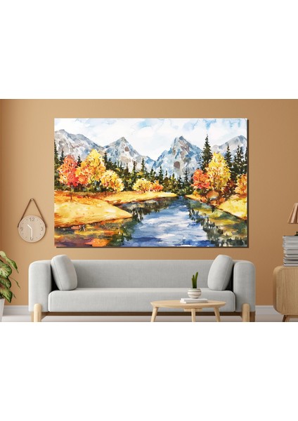Yağlı Boya Görünümlü Manzara Baskı Kanvas Tablo