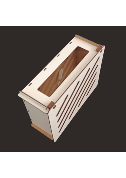 Modem Saklama Kutusu Çapraz Desen - 25X18X9 cm indirimleri