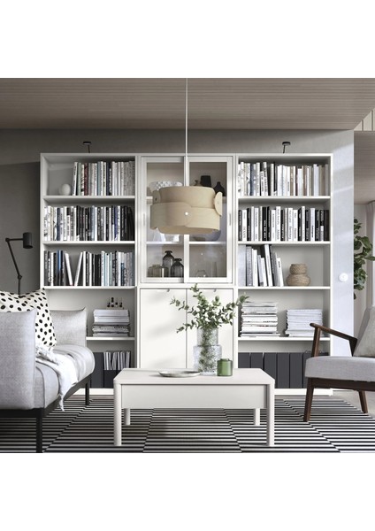 Tonstad Kitaplık Kırık Beyaz 81X37X201 cm fırsatları