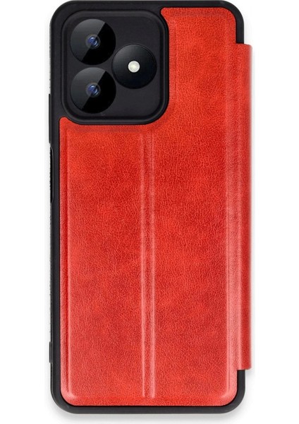Realme Note 50 4g Kılıf Flip Cover - Kırmızı