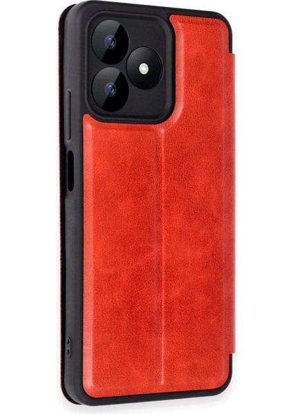 Realme Note 50 4g Kılıf Flip Cover - Kırmızı fiyatları
