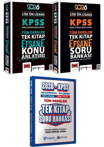 2026 Kpss Lise Ön Lisans Tek Kitap Efsane Konu Soru - Ortaöğretim Ön Lisans Tek Kitap Soru