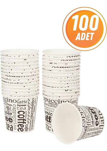 100 Adet Karton Bardak 7 Oz