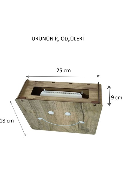 Modem Saklama Kutusu - 25X18X9 cm -Gülen Yüz Kapak fırsatları