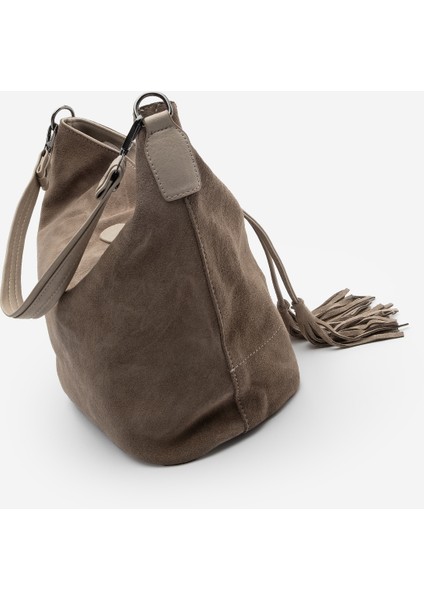 Kadın Hakiki Deri Püsküllü El ve Omuz Çantası Olven indirimleri