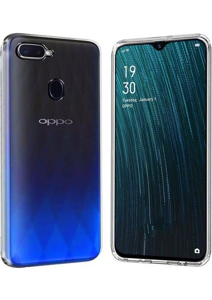 Oppo A5S 2.0 mm Korumalı Silikon Kılıf Şeffaf
