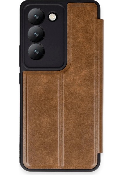 Vivo V30 Lite 4g Kılıf Flip Cover - Taba