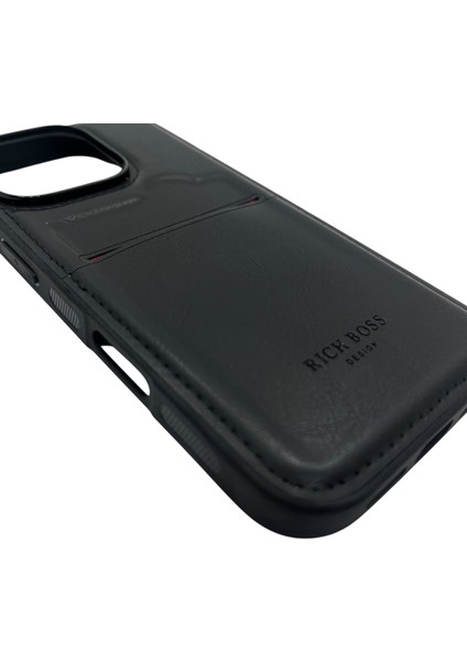 Apple iPhone 16 Pro Deri Kartlıklı Lüks Kılıf Siyah fiyatları