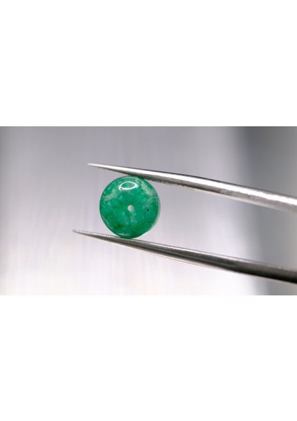 3.74CT 8.6x6.4mm Round Natural Emerald Drilled Beads