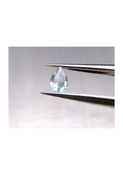 0.25CT 5.9x3.8mm Pear Natural Unheated Blue Aquamarine