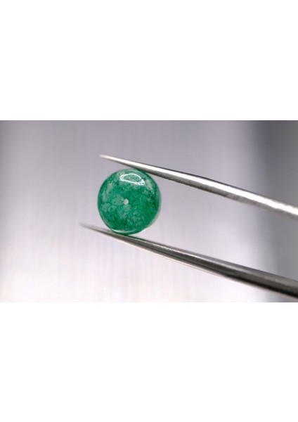 4.49CT 9.2x6.4mm Round Natural Emerald Drilled Beads
