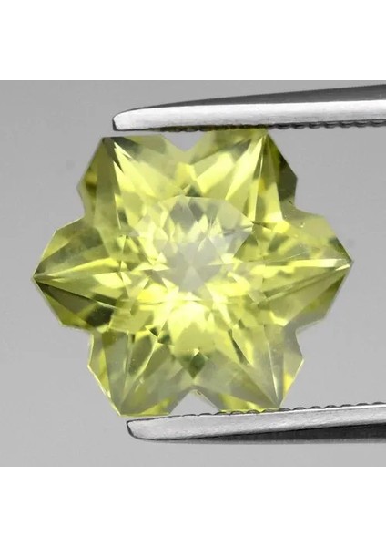 2.87CT 9X9MM Vs Snowflake Natural Lemon Quartz - Elegant Brazil Gemstone