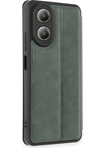 Oppo A38 Kılıf Flip Cover - Koyu Yeşil fiyatları