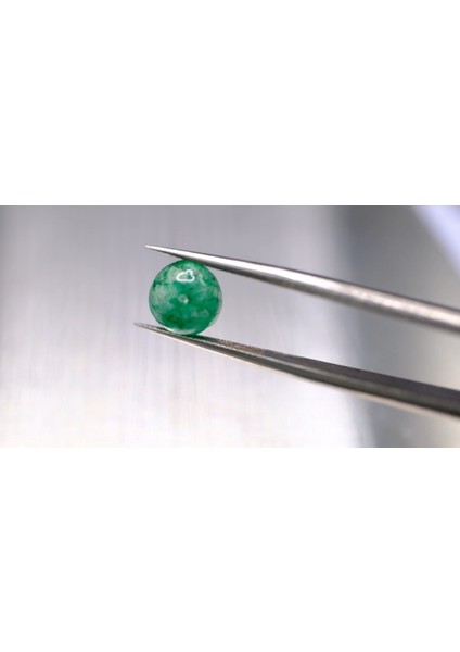 3.76CT 8.3x7.3mm Round Natural Emerald Drilled Beads