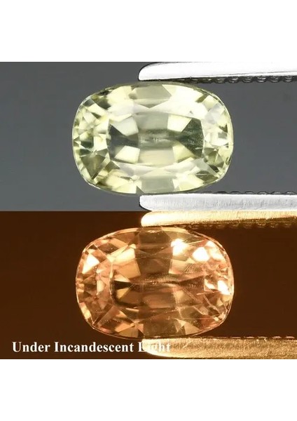 0.69CT 5.8X4MM Vs Cushion Natural Color Change Diaspore - Turkey Gemstone
