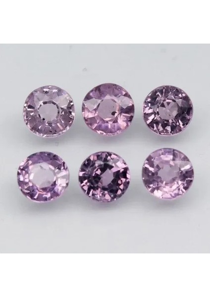 2.91CT 6pcs Lot Round Natural Pinkish Purple Malaya Garnet - Africa Gemstone