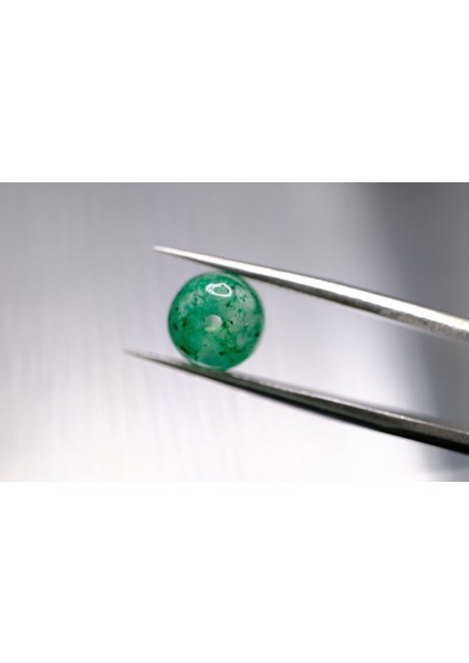 3.10CT 8x6.5mm Round Natural Emerald Drilled Beads
