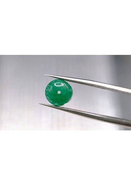 5.91CT 10.1x7.2mm Round Natural Emerald Drilled Beads