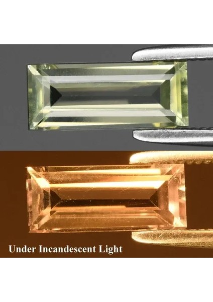 1.03CT 9x3.7mm Vs Baguette Natural Color Change Diaspore - Turkey Gemstone