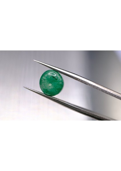4.05CT 8.4x6.6mm Round Natural Emerald Drilled Beads