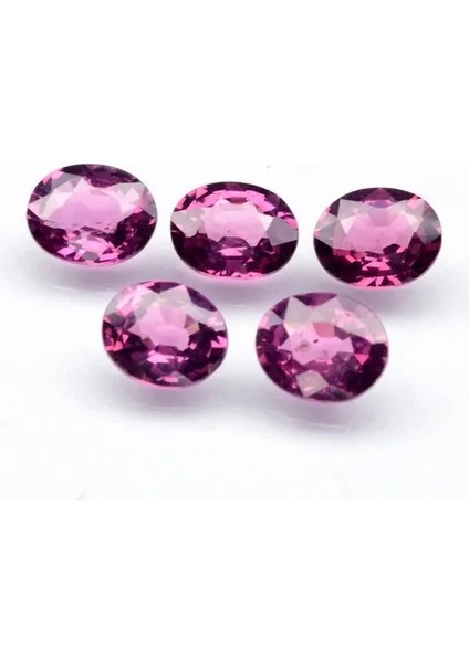 2.56CT 5pcs Lot Oval Natural Purplish Pink Rhodolite Garnet - Mozambique Gems