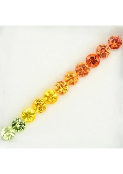 1.25CT 11PCS Lot Vs-Vvs Round Brilliant Multi Color Sapphire - Songea Gems