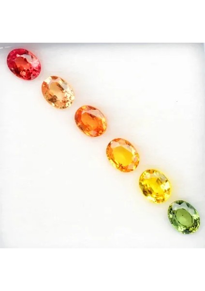 1.26CT 6pcs Lot Vs-If Oval Multi Color Sapphire - Songea Gems