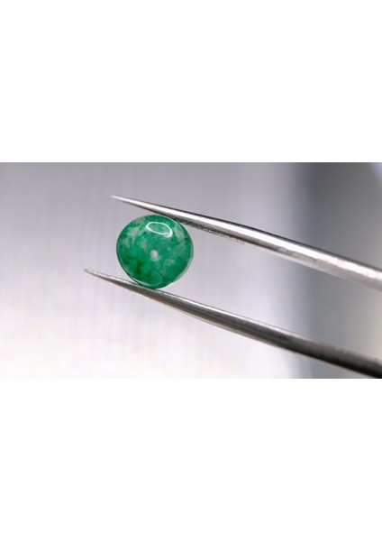 3.01CT 7.7x6.3mm Round Natural Emerald Drilled Beads