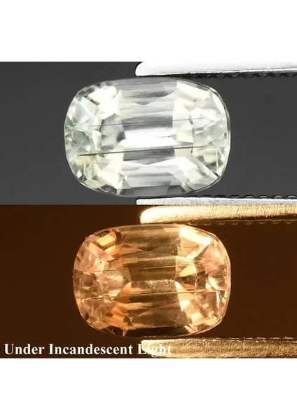 0.69CT 5.8x4.2mm Cushion Natural Color Change Diaspore - Turkey Gemstone