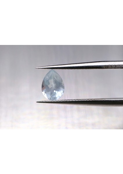 0.71CT 7.1x5.2mm Pear Natural Unheated Blue Aquamarine