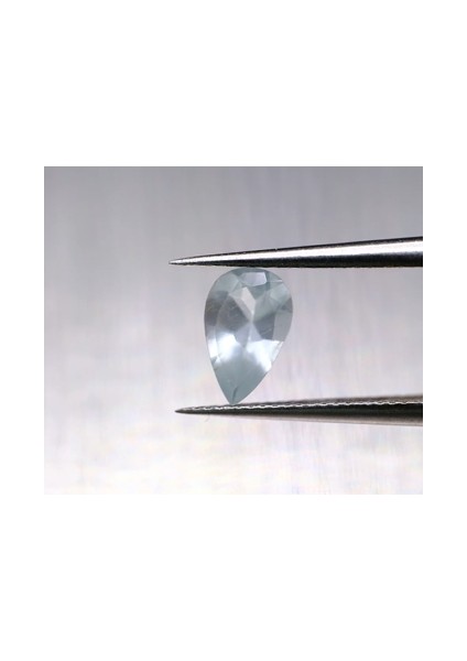 0.61CT 7.9X5MM Pear Natural Unheated Blue Aquamarine