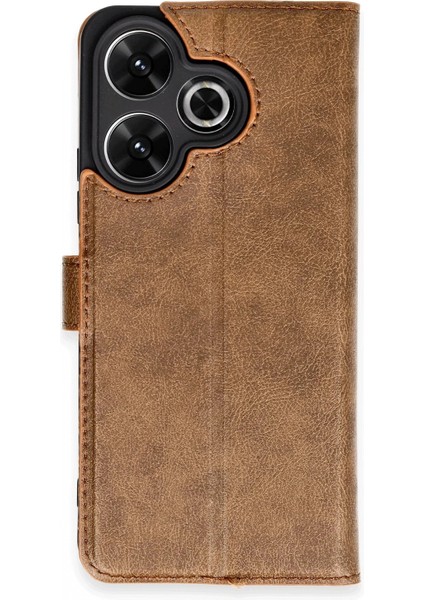 Xiaomi Redmi 13 4g Kılıf Trend S Plus Kapaklı Kılıf - Taba