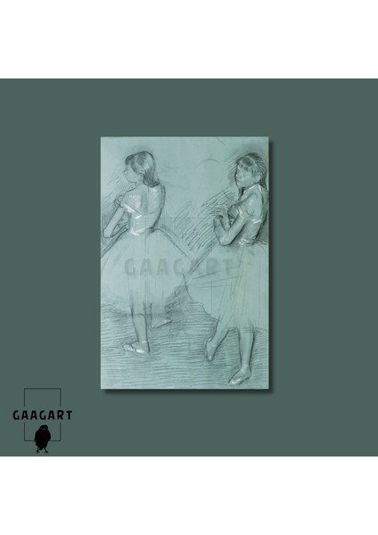 Tekli Dikey Kanvas Edgar Degas Two Dancers modelleri