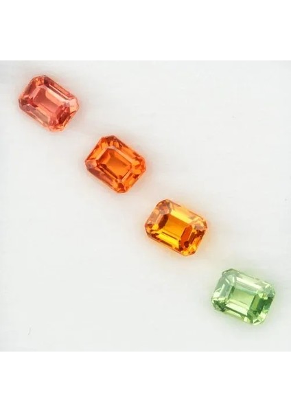 1.27CT 4pcs Lot Vs-If Octagon Multi Color Sapphire - Songea Gemstone
