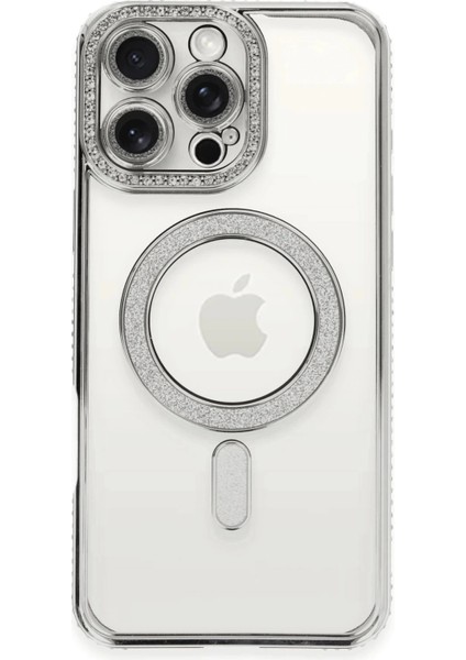 iPhone 16 Pro Kılıf Joke Simli Magneticsafe Kılıf - Gümüş fiyatları