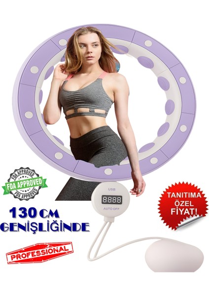 Akıllı LCD Ekranlı Egzersiz Çemberi Plates Egzersiz Halkası Bel Inceltme Çemberi