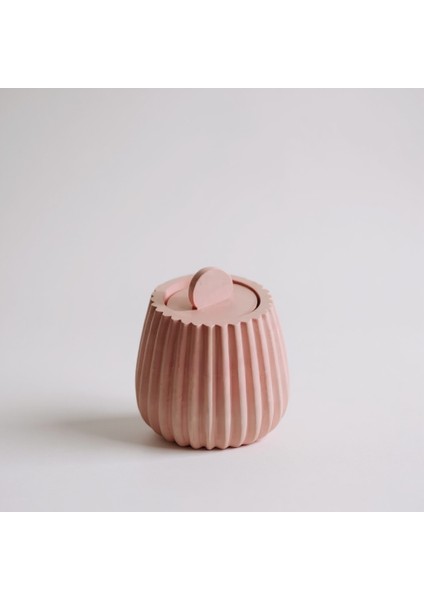 Striped Ahşap Fitilli Soya Mum